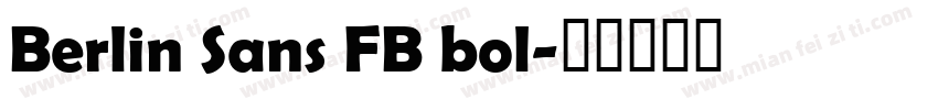 Berlin Sans FB bol字体转换